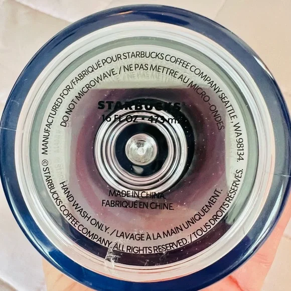 NEW! STARBUCKS SIREN LOGO RED & WHITE SPIRAL STRIPE ACRYLIC INSULATED TRAVEL MUG - Picture 5 of 7